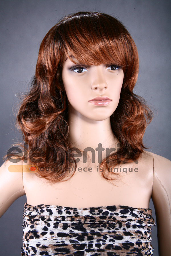 Dámska parochňa stredne dlhá melírovaná Gaštanová 8017