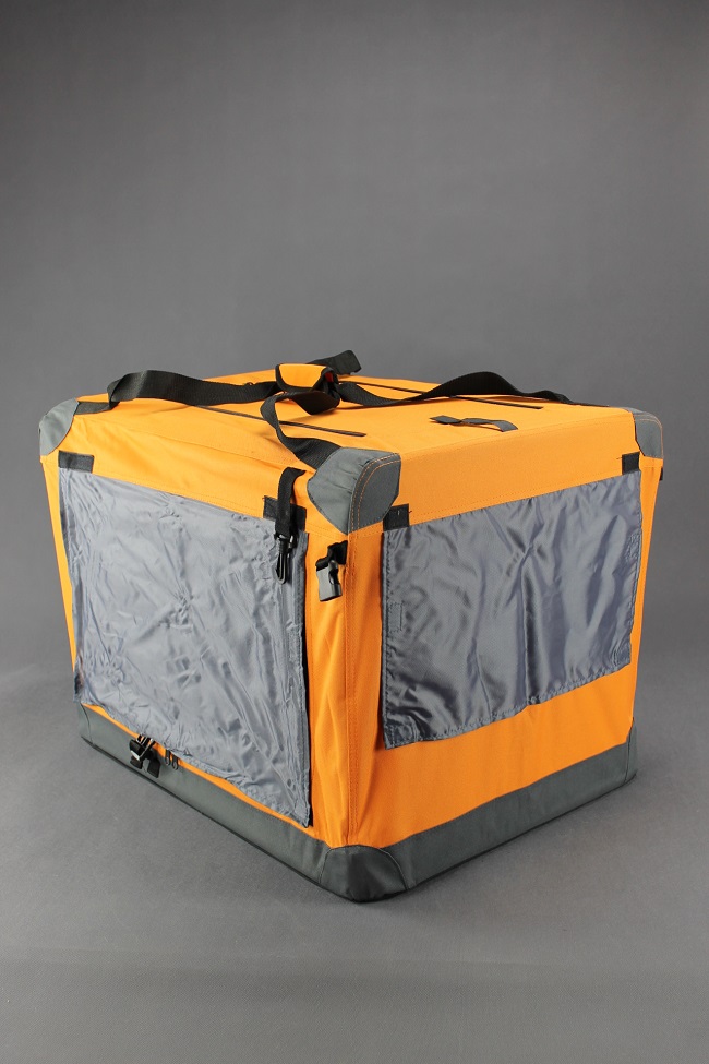 Klietka pre psa látková, prepravku, L oranžová 3016