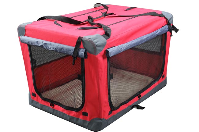 Klietka pre psa látková, prepravky, XL červená 3016 ELEMENTRIX
