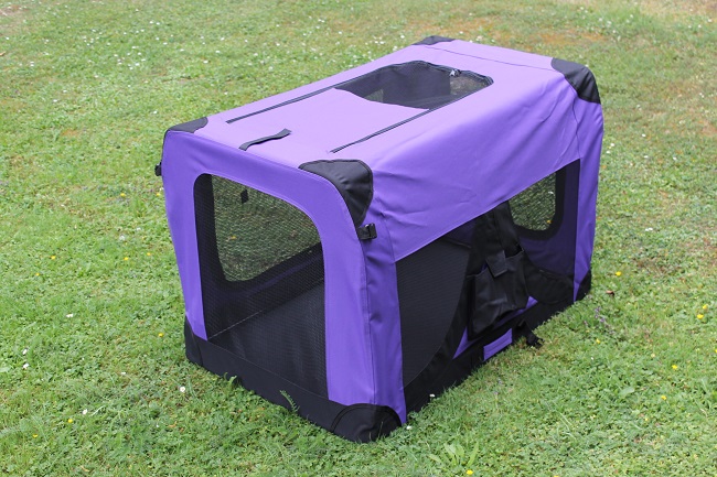 Klietka pre psa látková, prepravky, veľ. 3XL fialová ELEMENTRIX