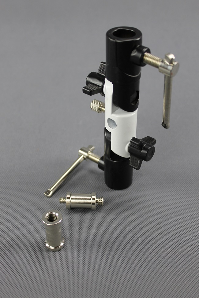 Držiak blesku a dáždnika s dvoma kĺbmi, hliník ELEMENTRIX