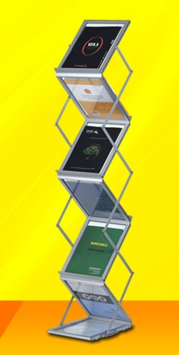 Skladací hliníkový stojan na prospekty ELEMENTRIX