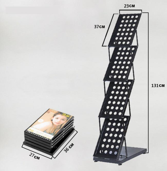 Skladací oceľový stojan na prospekty ELEMENTRIX