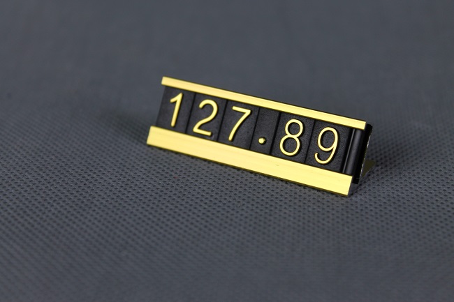 Plastové cenovky náhradní znak tečka zlatá ELEMENTRIX