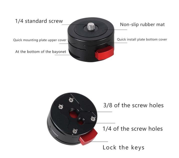 Elementrix Deska stativové hlavy 39mm