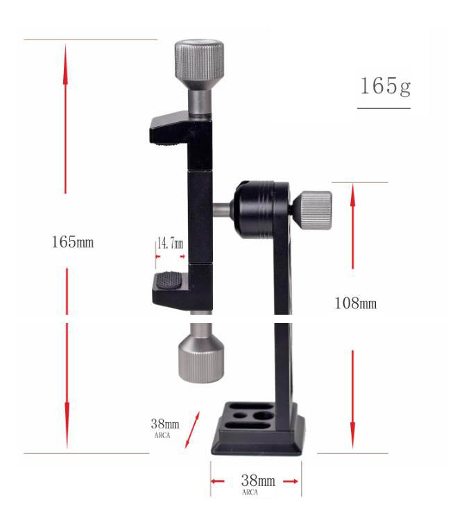Elementrix držák mobilu aluminium Arca Swiss XLT4