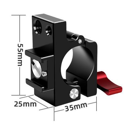 Svěrka Rig tyče 25mm, sáňky se závity 3/8" a 1/4"