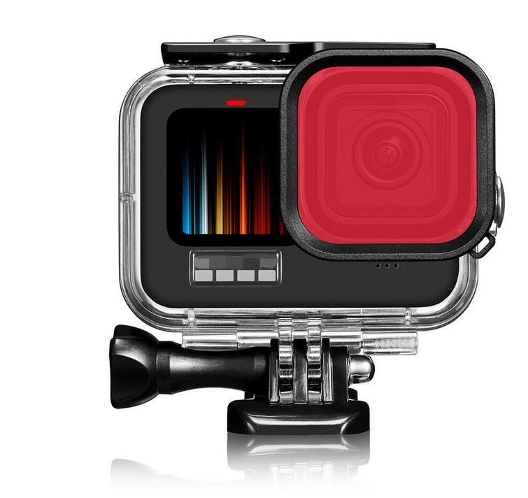 GoPro Hero 8, 9, 10, filter na potápanie ČERVENÝ