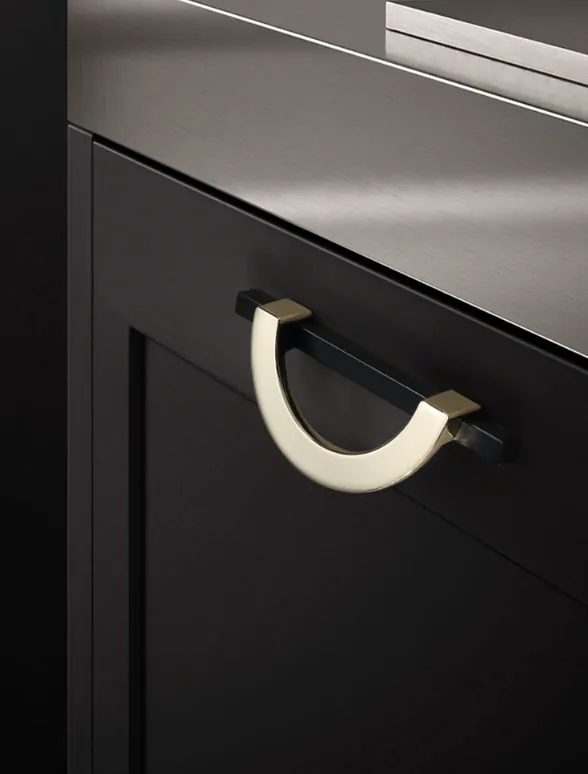 Šuplíkové, dverné madlo čínsky neo štýl 6254 čierne