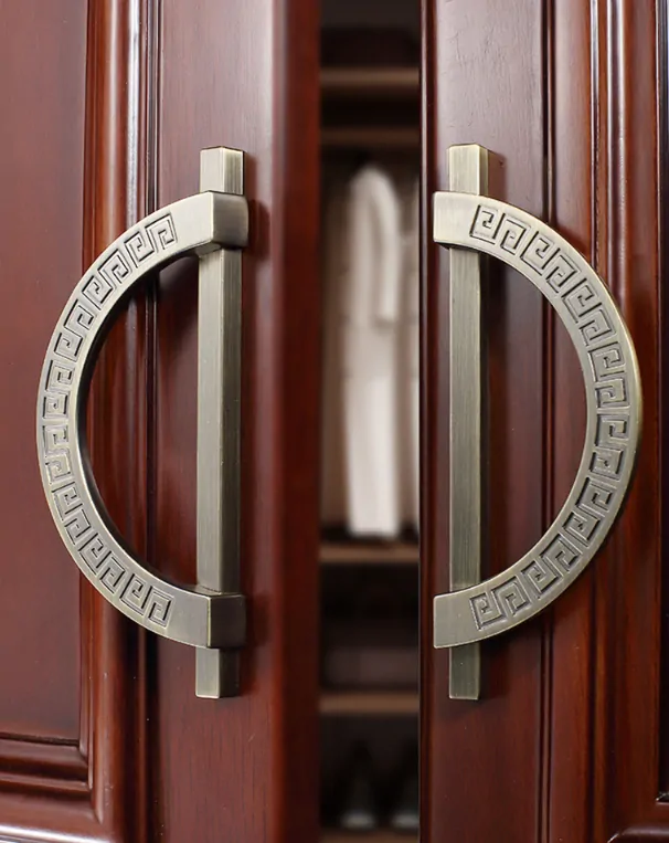 Šuplíkové, dveřní madlo čínský neo styl 6246-96 číerny bronz