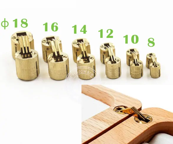 Zapustený cylindrický pánt záves 180° Ø8mm