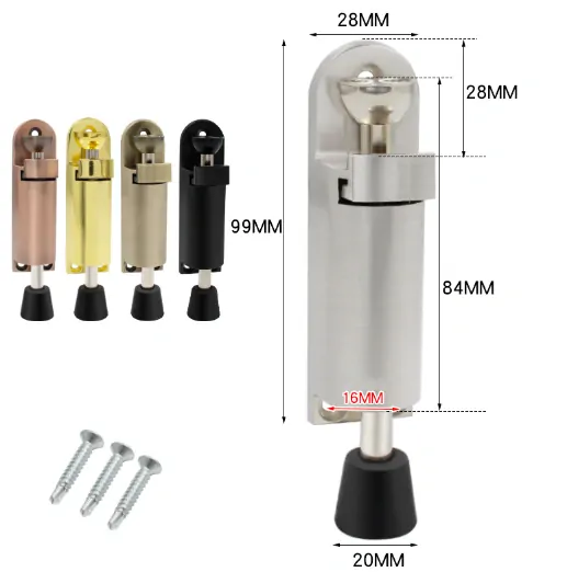 Dverná zarážka našľapávacia 99mm, meď