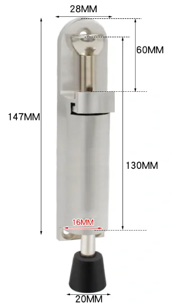 Dverná zarážka našľapávacia 147mm, zelená