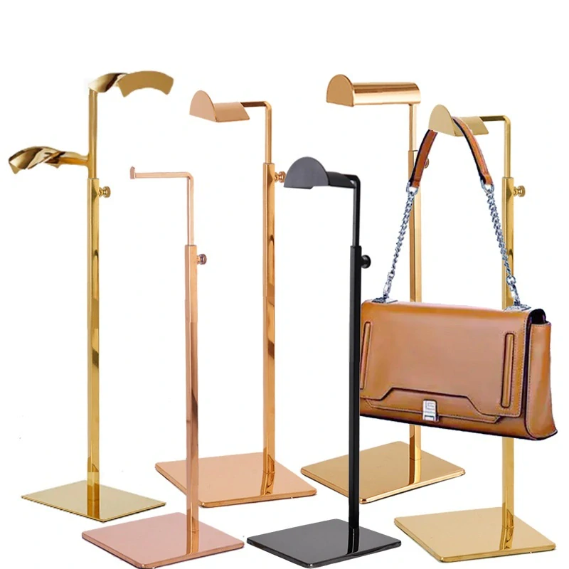 Stojanček na kabelky staviteľný, 650 mm strieborný