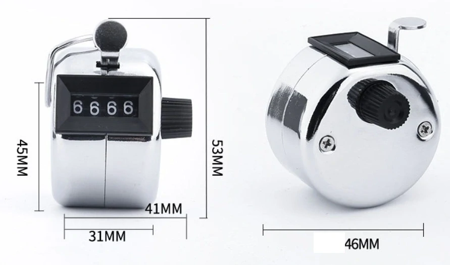 Mechanické ručné počítadlo kovové Clicker