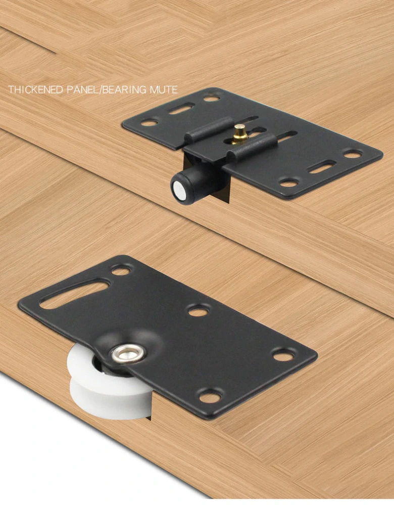 Pojazdové kolieska pre posuvné dvere, set čierne