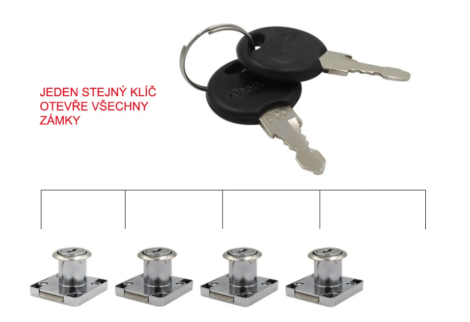 Zásuvkový zámok, zámok pre šuplík zinok 22mm univerzálny