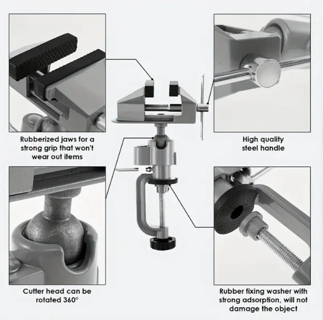 Modelársky zverák kĺbový 0-60mm, aluminium