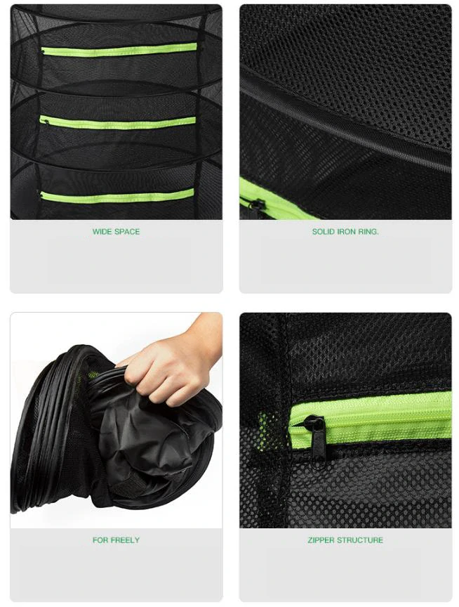 Závesná sieť na sušenie byliniek a húb 4 poschodia