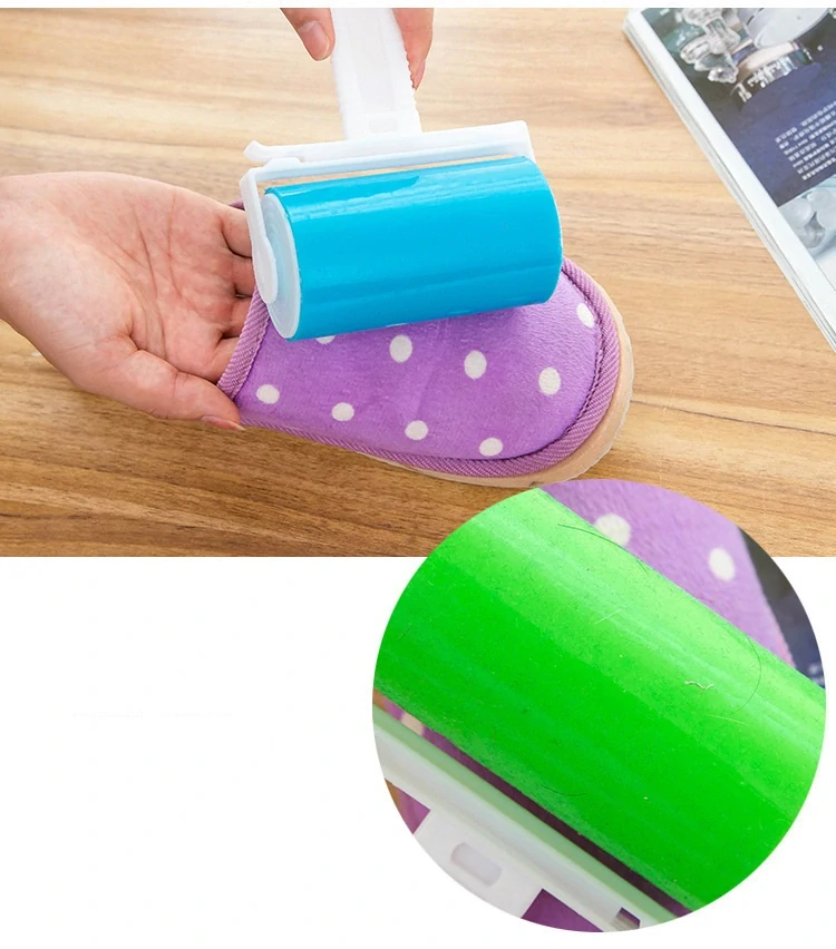 Umývateľný valček na chlpy zelený