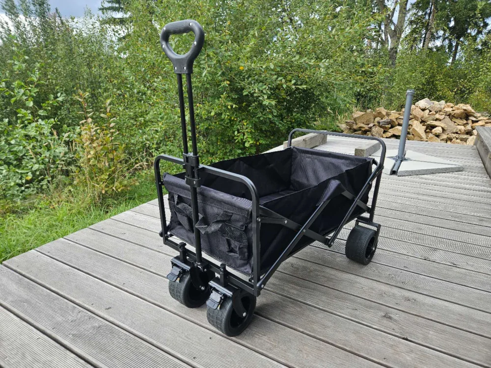 Skladací kempingový vozík, plážový vozík, tankové kolesá 90mm
