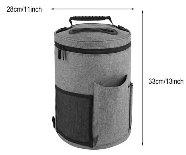 Taška na pletenie, na priadze a doplnky, ružová