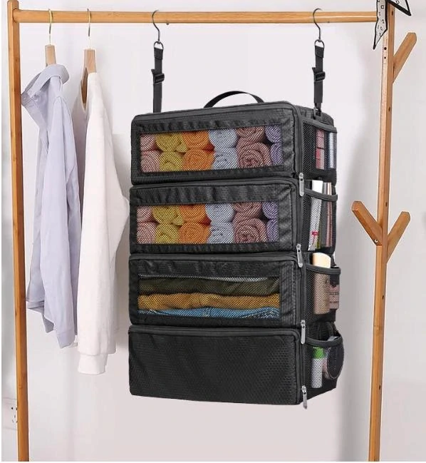 Závesný cestovný organizér 60 × 23 × 37 cm čierny