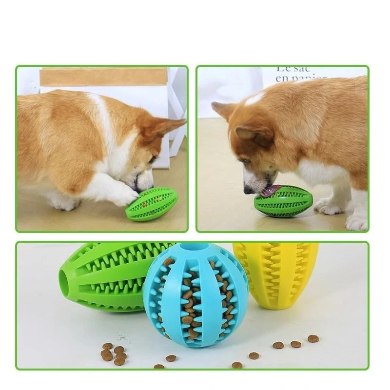 Hryzátko, rugby lopta na maškrty 9 cm modrá