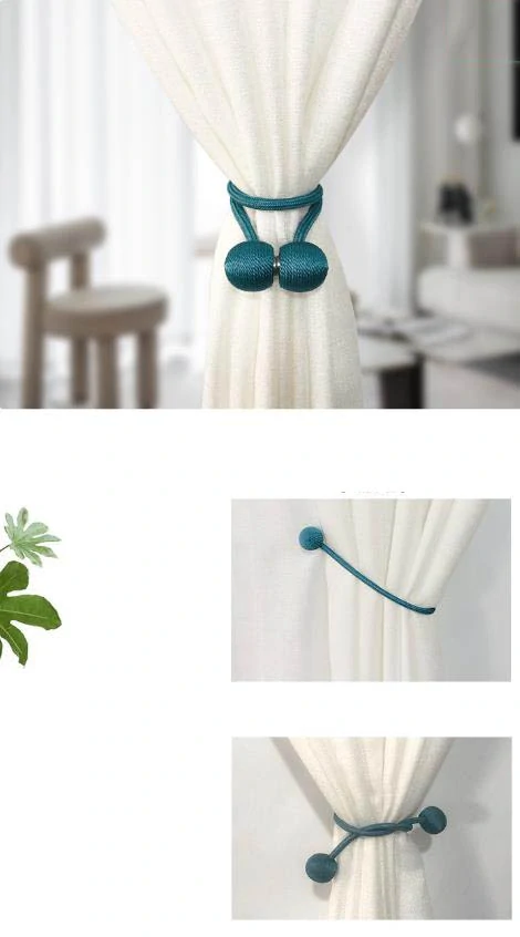 Magnetická spona na závesy - bežová