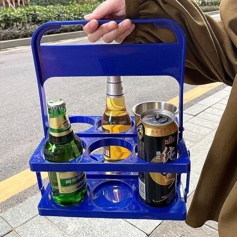 Plastový nosič na fľaše - modrý (pre 6 fliaš)