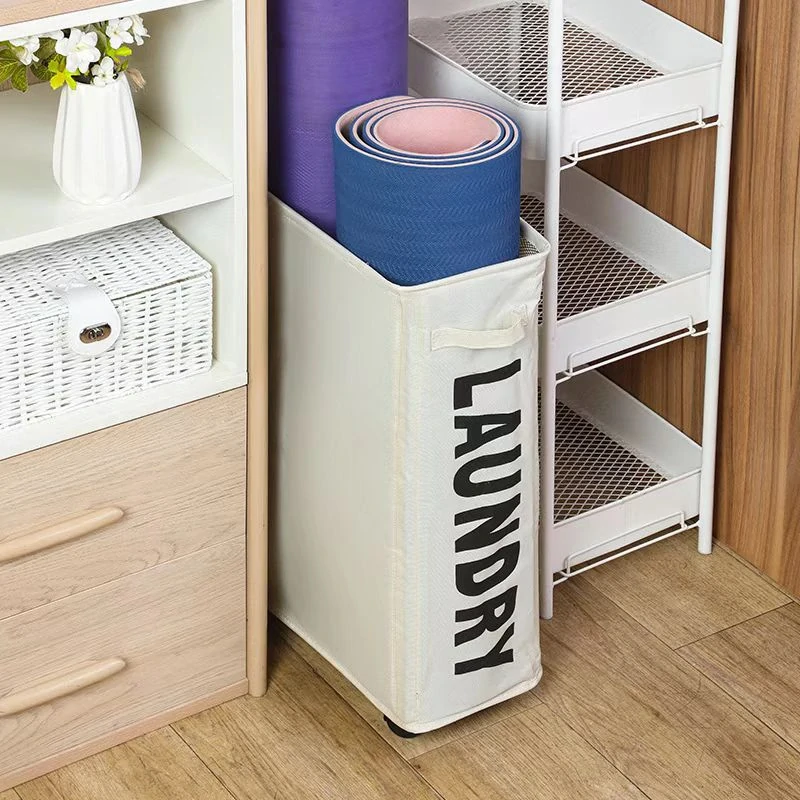 Textilný kôš na bielizeň biely kompaktný biely
