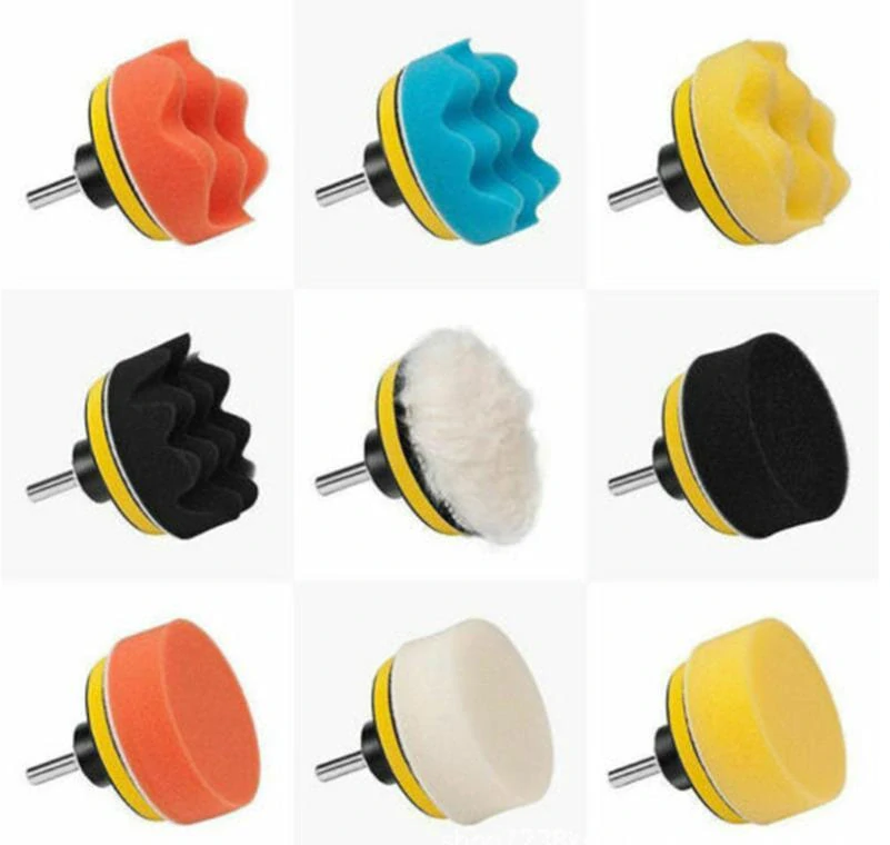 Súprava leštiacich kotúčov na vŕtačku 11 ks – priemer 10 cm