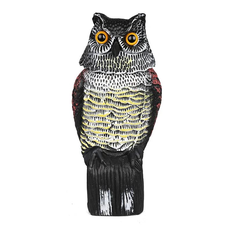 Maketa sovy na plašenie vtáctva s pohyblivou hlavou