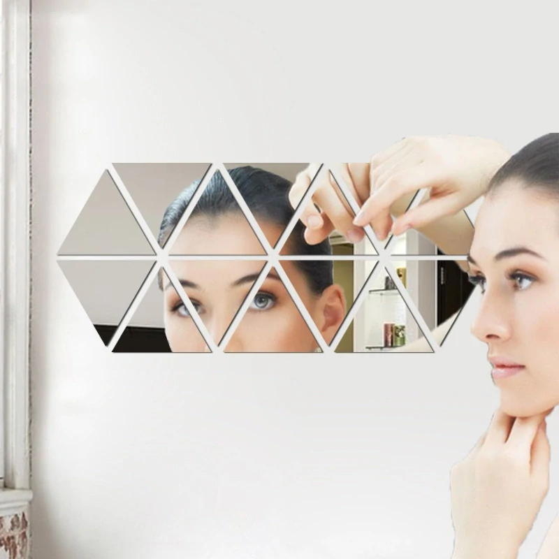 Sada zrkadlových dlaždíc trojuholník 10ks