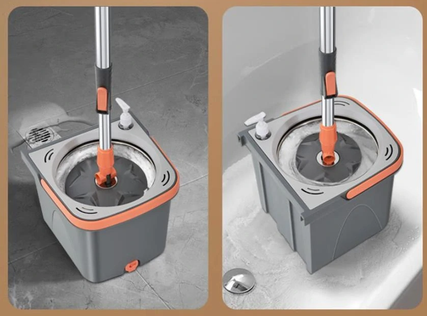 360° Dvojkomorový rotačný mop s dvoma hlavicami