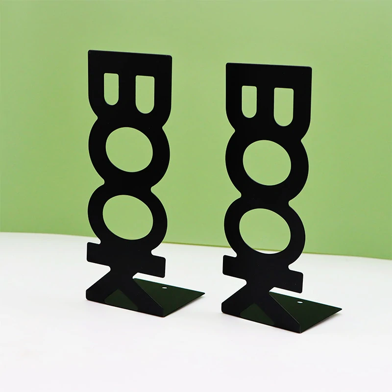 Zarážky na knihy čierne BOOK vysoký 1 pár