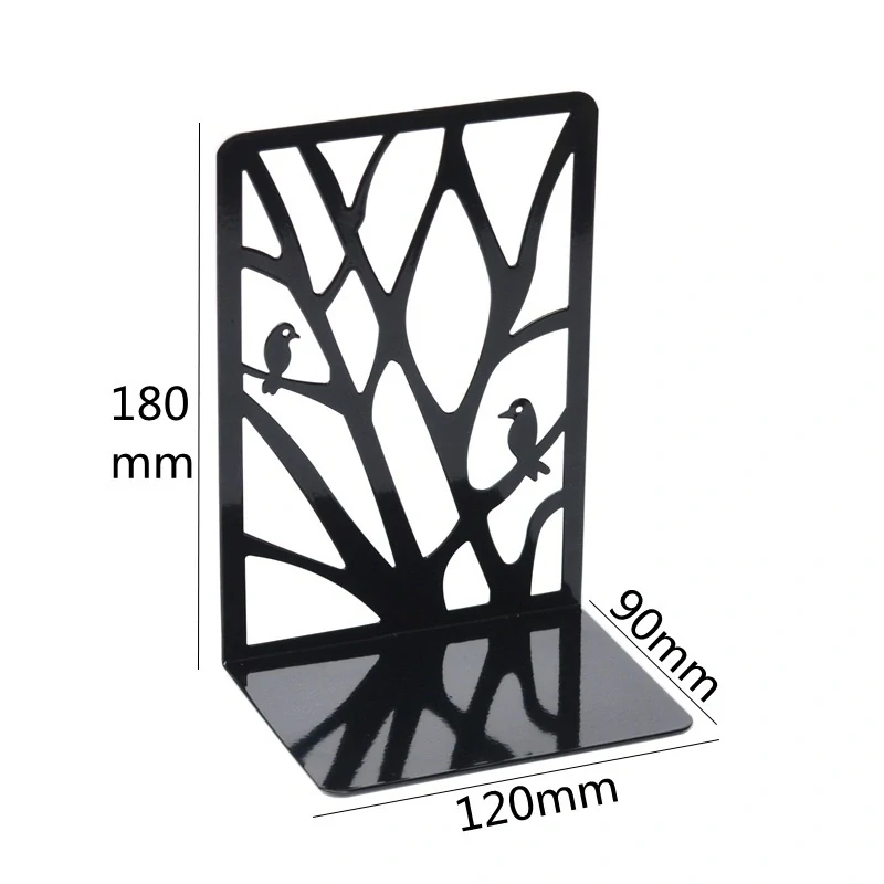 Zarážky na knihy čierne, variant vtáci a konáre 1 pár
