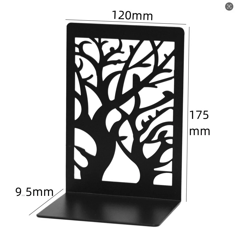 Zarážky na knihy čierne, variant stromčeka 1 pár