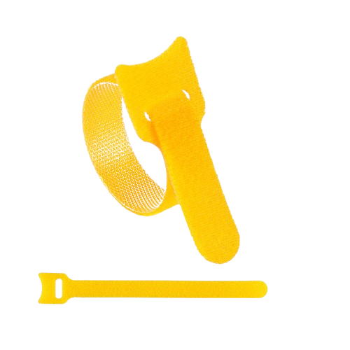 24 x Opasok na suchý zips, organizér káblov 150x12mm žltý