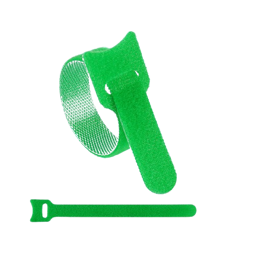 24 x Opasok na suchý zips, organizér káblov 150x12mm zelena