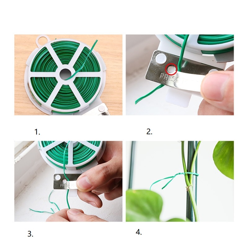 Záhradný viazací drôtik s integrovaným strihačom, 30 m