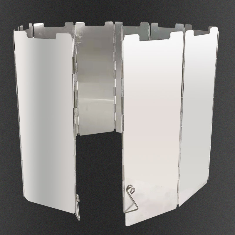 Skladací hliníkový závetrie pre varič - 10 dielov