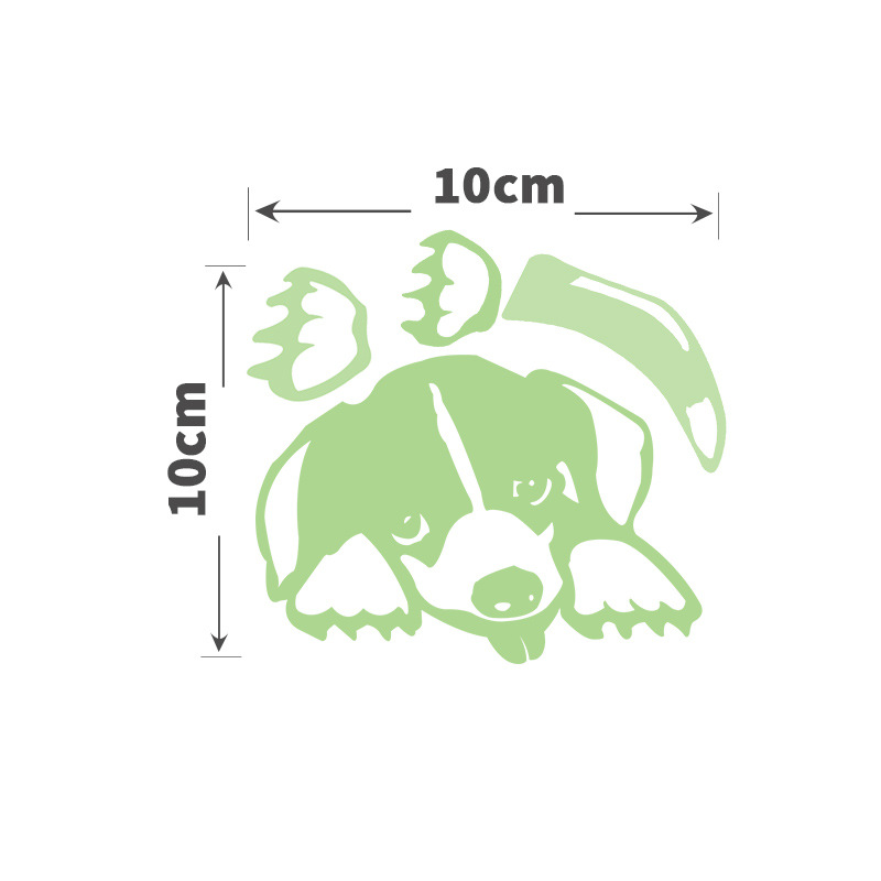 Svietiaca nástenná samolepka „Psík pri vypínači“