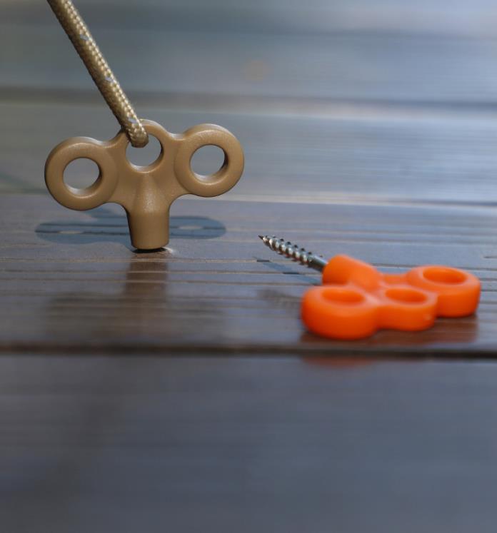 Ručný plastový skrutkovací vrut, čierny (1 ks)