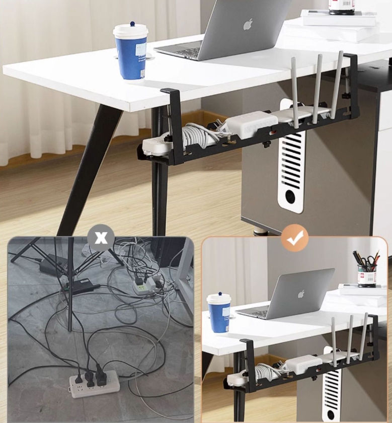 Organizér káblov pod stôl 40cm poschodový