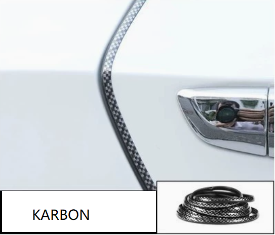Ochranná lišta na hrany dverí auta - karbón (5 m)