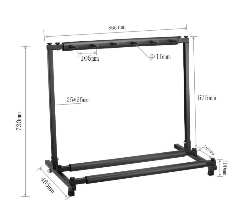 Stojan na 5 gitár, stojan na gitaru