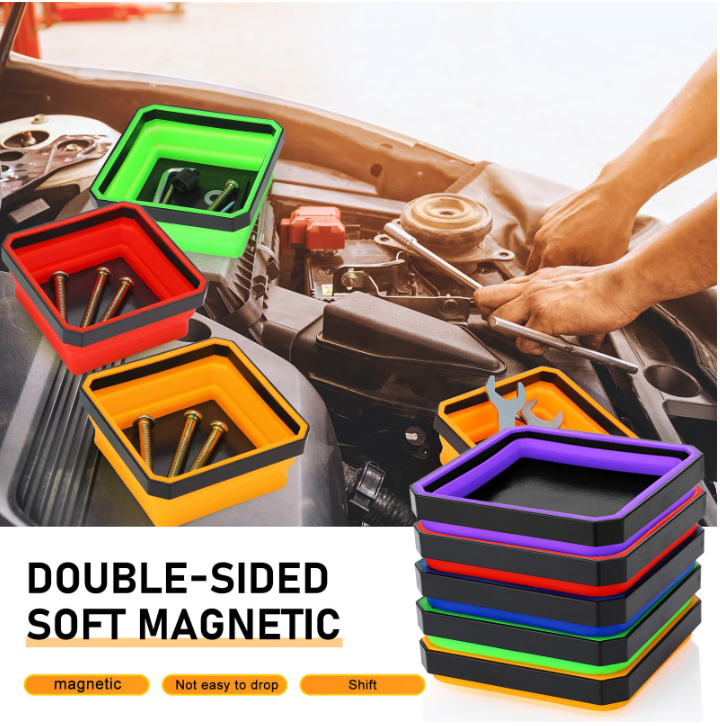 Magnetické misky na skrutky - set 4 ks (dvojitý magnet)