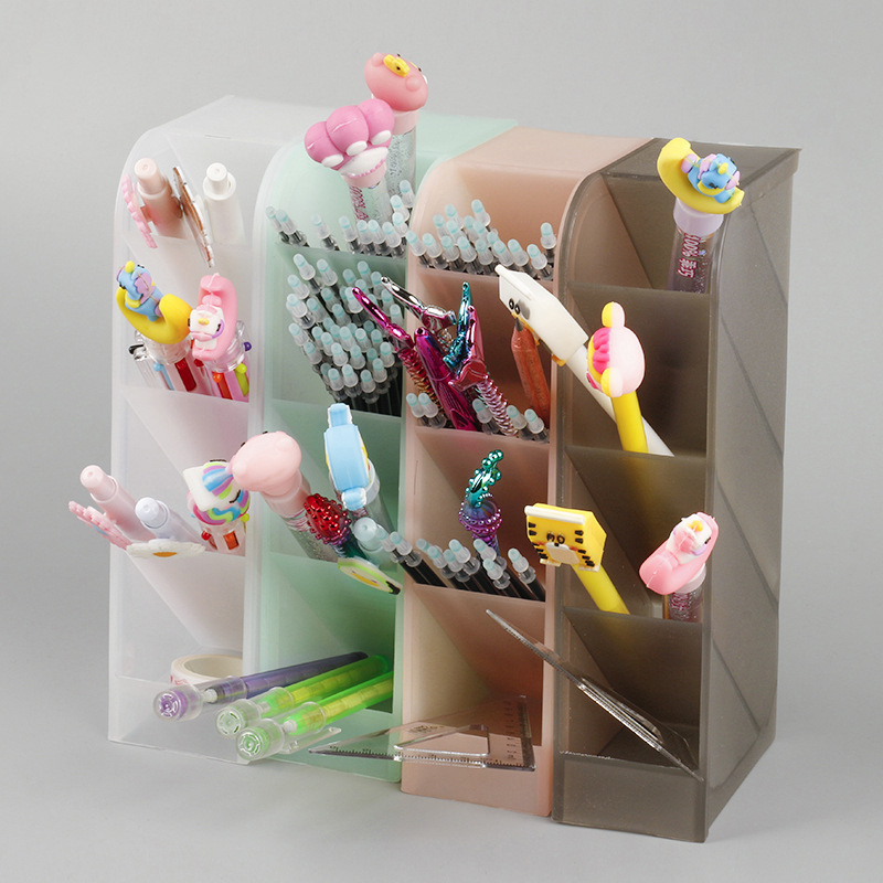 Organizér na písacie potreby – priehľadný růžový