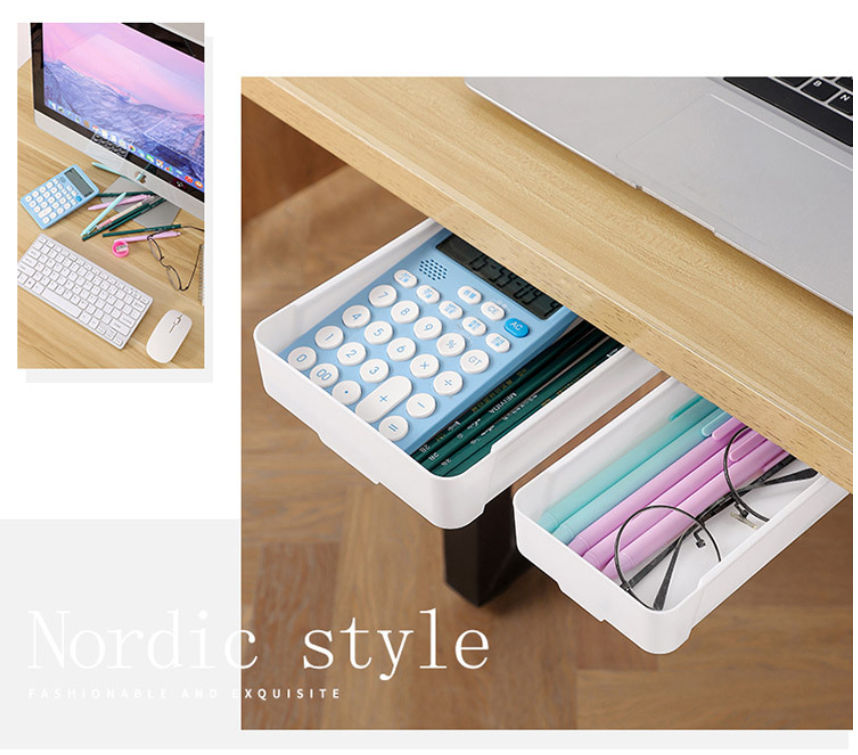 Zásuvkový organizér pod stůl – bílý (větší)